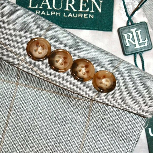 $750 NWT 48R Lauren Ralph Lauren Gray 3 PIECE SUIT - Picture 1 of 11